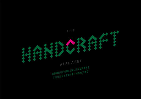 Vector of stylized handcraft alphabet and fontのイラスト素材