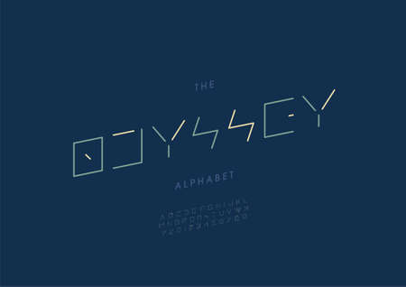 Vector of stylized odyssey alphabet and fontのイラスト素材