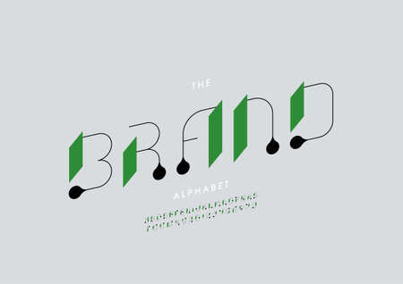 Vector of stylized brand alphabet and fontのイラスト素材