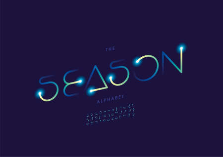 Vector of stylized season alphabet and fontのイラスト素材