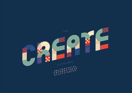 Vector of stylized create alphabet and fontのイラスト素材