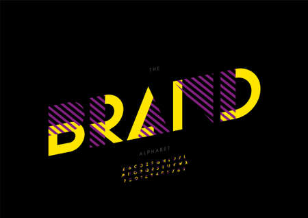 Vector of stylized brand alphabet and fontのイラスト素材
