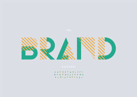 Vector of stylized brand alphabet and fontのイラスト素材