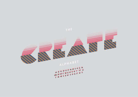 Vector of stylized create alphabet and fontのイラスト素材