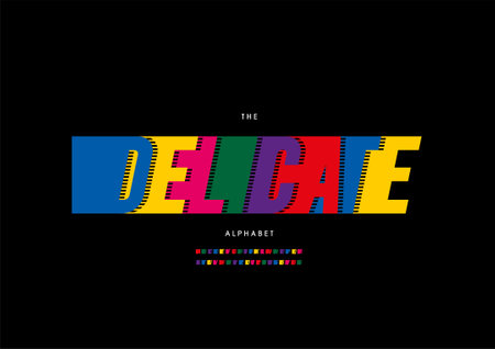 Vector of stylized delicate alphabet and fontのイラスト素材