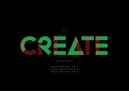 Vector of stylized create alphabet and fontのイラスト素材