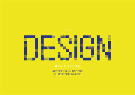 Vector of stylized design alphabet and fontのイラスト素材