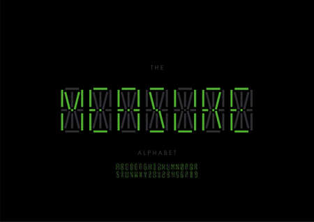 Vector of stylized measure alphabet and fontのイラスト素材