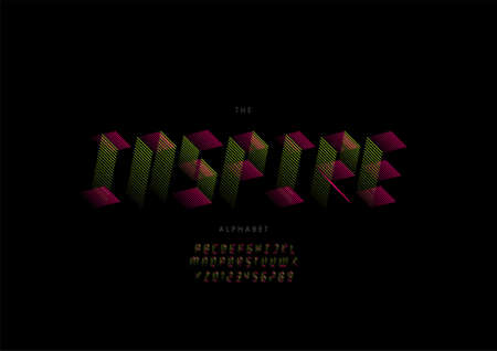 Vector of stylized inspire alphabet and fontのイラスト素材