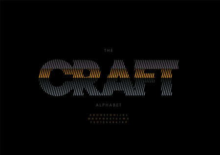 Vector of stylized craft alphabet and fontのイラスト素材