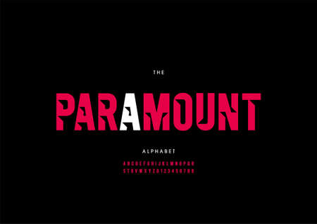 Vector of stylized paramount alphabet and fontのイラスト素材