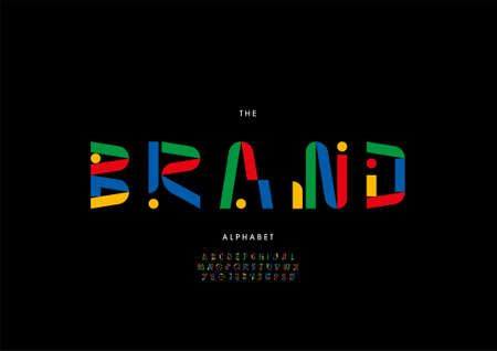 Vector of stylized brand alphabet and fontのイラスト素材
