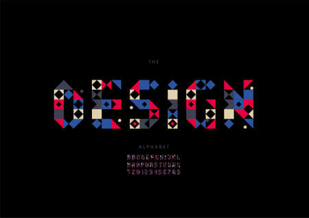 Vector of stylized design alphabet and fontのイラスト素材