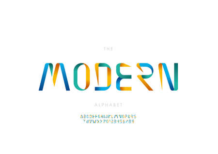 Vector of stylized modern alphabet and fontのイラスト素材