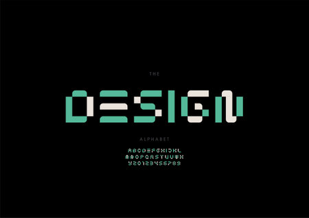 Vector of stylized design alphabet and fontのイラスト素材