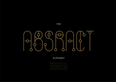 Vector of stylized abstract alphabet and fontのイラスト素材