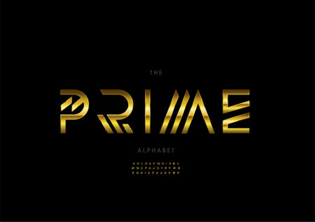 Vector of stylized prime alphabet and fontのイラスト素材