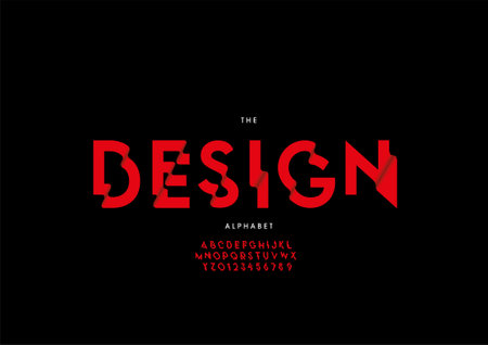 Vector of stylized design alphabet and fontのイラスト素材