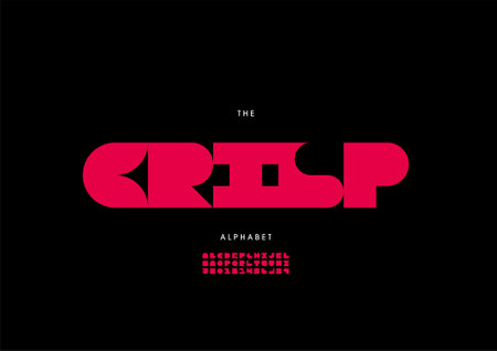 Vector of stylized crisp alphabet and fontのイラスト素材