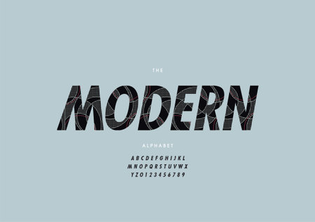 Vector of stylized modern alphabet and fontのイラスト素材