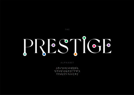 Vector of stylized prestige alphabet and fontのイラスト素材