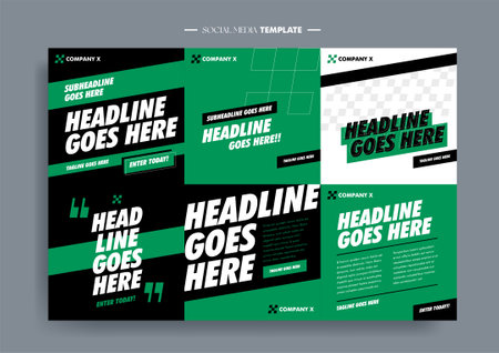 Vector of modern stylized social media post and templateのイラスト素材