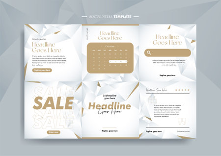 Vector of modern stylized social media post and templateのイラスト素材