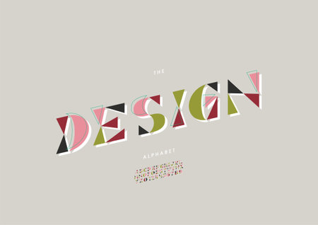 Vector of stylized design alphabet and fontのイラスト素材