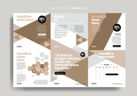 Vector of modern stylized social media post and templateのイラスト素材