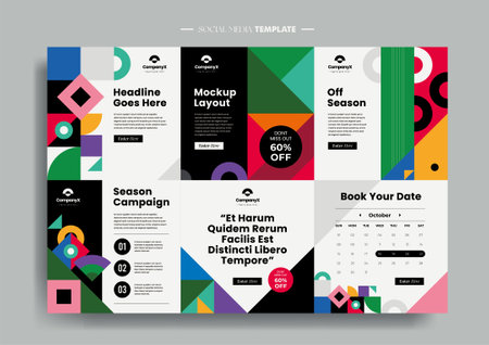 Vector of modern stylized social media post and templateのイラスト素材