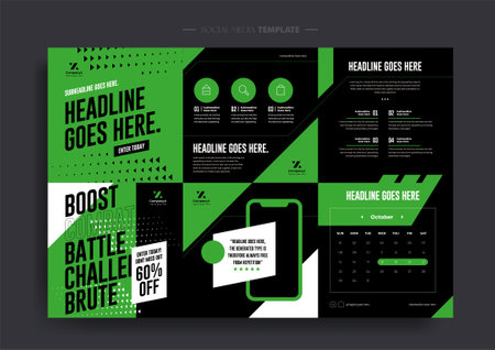 Vector of modern stylized social media post and templateのイラスト素材