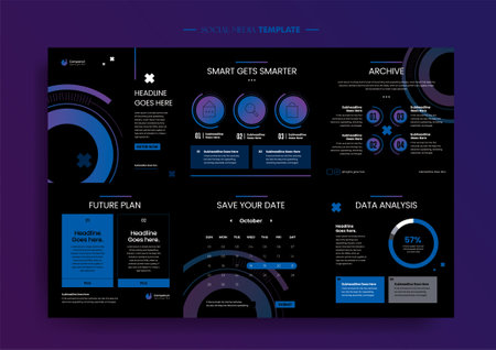 Vector of modern stylized social media post and templateのイラスト素材