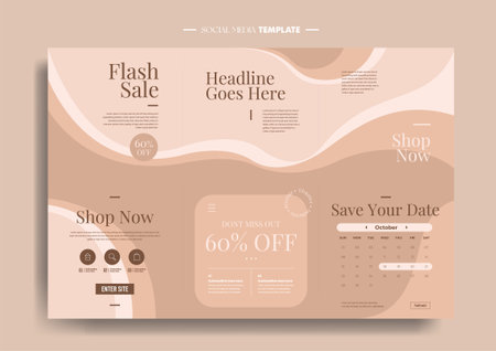 Vector of modern stylized social media post and templateのイラスト素材