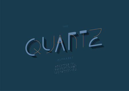 Vector of stylized quartz alphabet and fontのイラスト素材