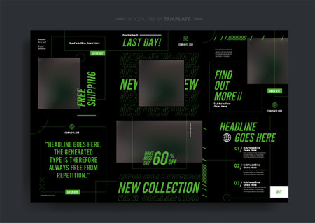 Vector of modern stylized social media post and templateのイラスト素材