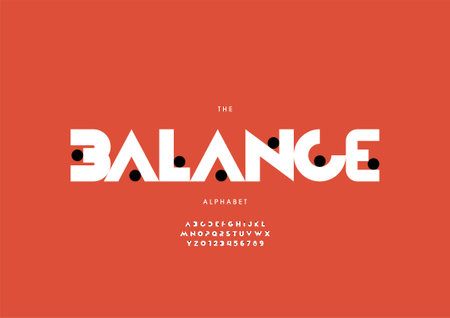 Vector of stylized balance alphabet and fontのイラスト素材