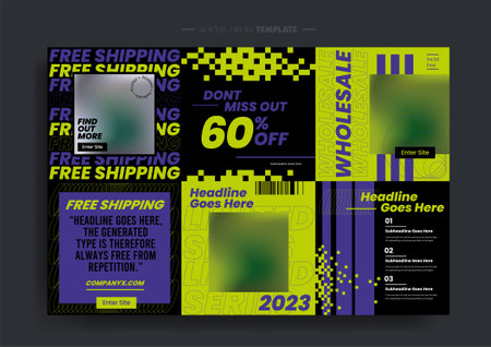 Vector of modern stylized social media post and templateのイラスト素材