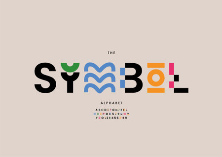 Vector of stylized symbol alphabet and fontのイラスト素材