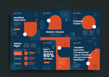 Vector of modern stylized social media post and templateのイラスト素材