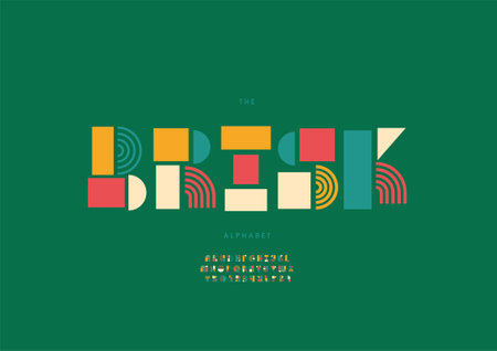 Vector of stylized brisk alphabet and fontのイラスト素材