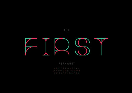 Vector of stylized first alphabet and fontのイラスト素材