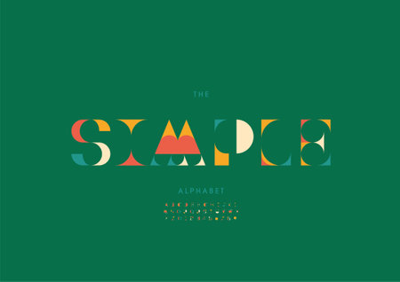 Vector of stylized simple alphabet and fontのイラスト素材