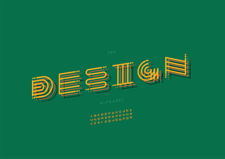 Vector of stylized design alphabet and fontのイラスト素材