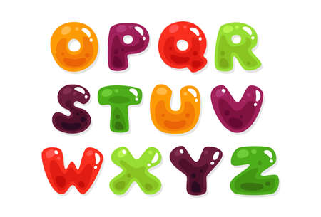 Colorful jelly alphabets for kids part 2のイラスト素材