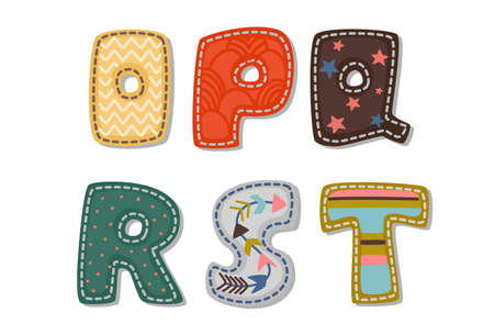 Beautiful print on bold font alphabets for kids part 3のイラスト素材