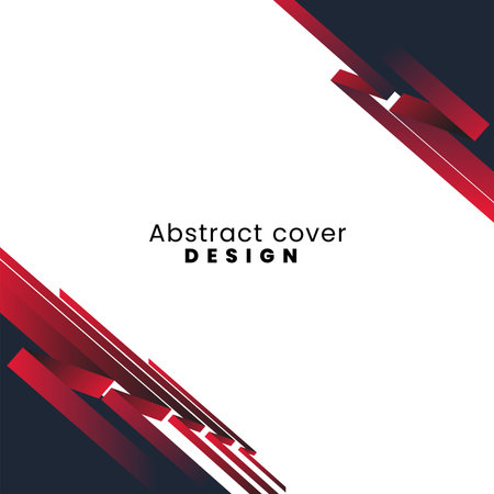 red and black abstract template  concept design, red and black shapes and white contrast background, Vector graphic design illustration, copy space for text concepts.のイラスト素材