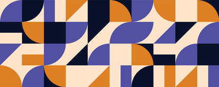 Geometry minimalistic design style with figure Abstract vector pattern purple and black and cream...
