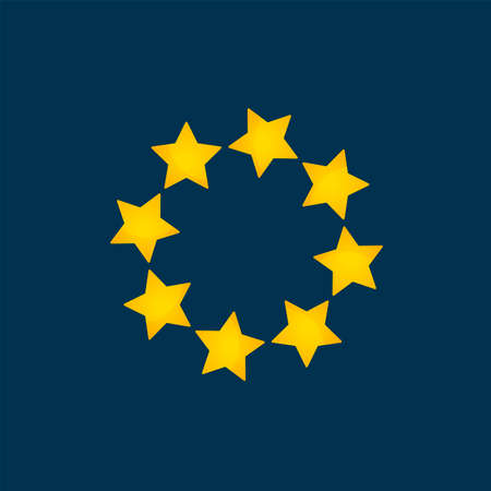 Group of yellow stars on dark blue background design.のイラスト素材