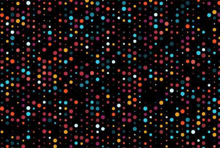 Dark Multicolor wallpaper design with Rainbow vector backdrop with dots and Glitter abstract illustration with blurred drops of circles Completely new templateのイラスト素材