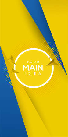 LIGHT Yellow and blue Final Sale Special Offer Banner Template design with Abstract YELLOW background with modern hipster futuristic graphicand Yellow background with white Vector illustrationのイラスト素材